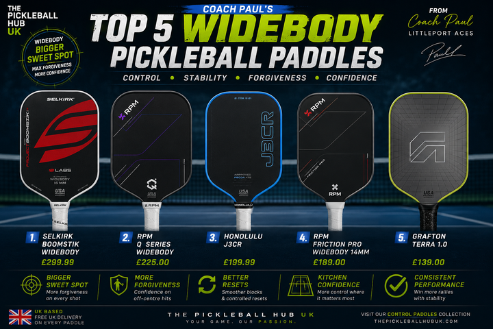 Coach Paul's Top 5 Widebody Pickleball Paddle Recommendations (UK Guide)