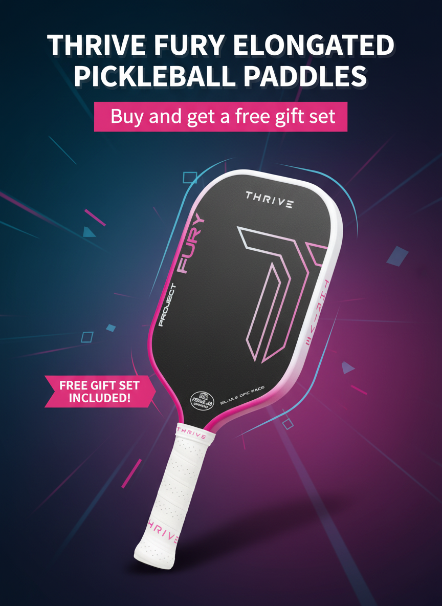 Thrive Fury Elongated 15.5mm Pickleball Paddle (Gen 3.5 Power Series)