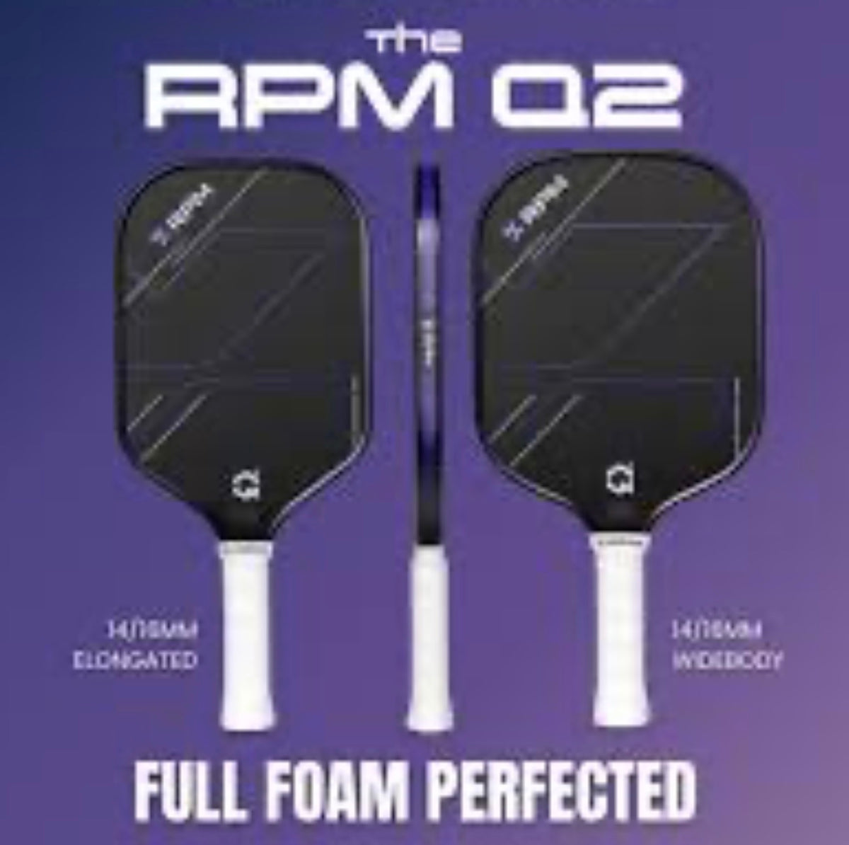 RPM Q Series Widebody Pickleball Paddle - Elite Control, Power & Forgiveness (14mm & 16mm) | UK