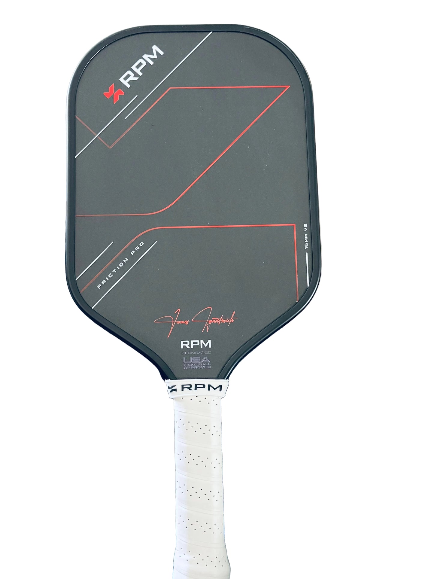 RPM Friction Pro 16mm Elongated V2 Pickleball Paddle – Spin, Control & Reach | UK