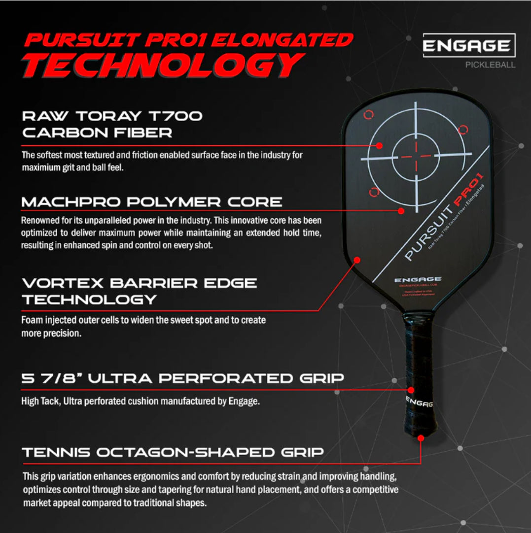 NEW. PURSUIT PRO1 6.0 ELONGATED POWER SERIES | RAW T700 CARBON FIBER