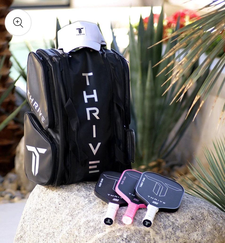 Thrive Pickleball Elite Pro Tour Bag with Shoe Bag - Black