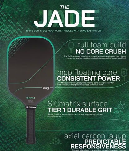 RPM JADE 16MM ELONGATED PICKLEBALL PADDLE