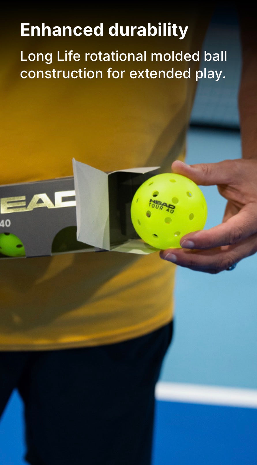 HEAD TOUR 40 3pcs Pickleballs