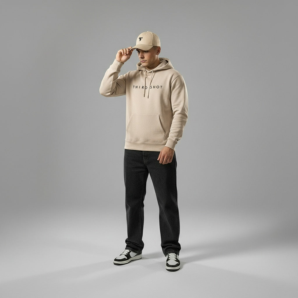 Embroidered Cap - Beige