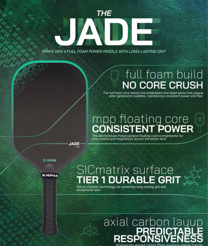 RPM JADE 14MM ELONGATED PICKLEBALL PADDLE

£240.00