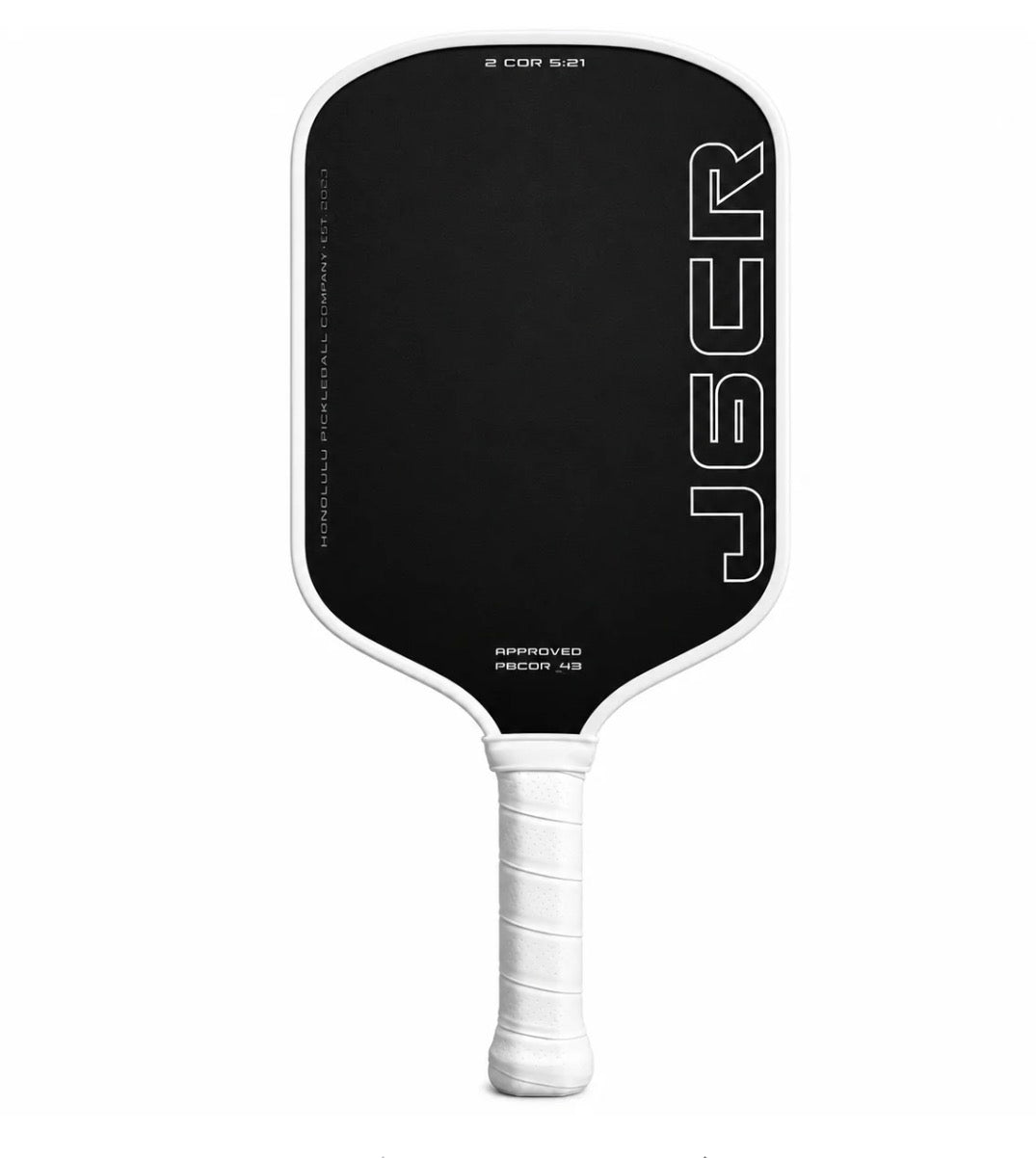 J6CR Crystal Blue Endurance Pickleball Paddle, 16mm Carbon Fibre