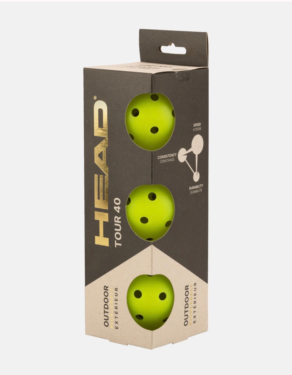 HEAD TOUR 40 3pcs Pickleballs