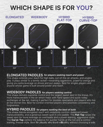 RPM JADE 16MM ELONGATED PICKLEBALL PADDLE