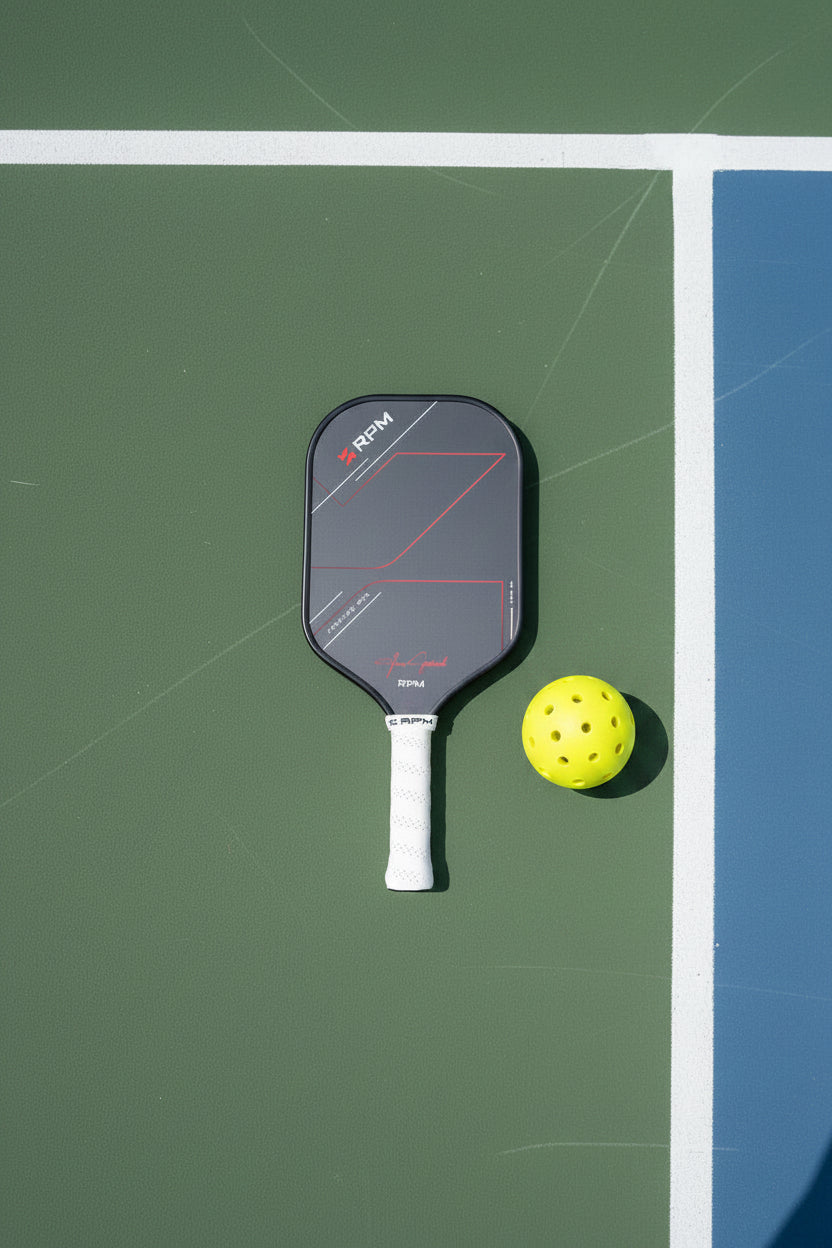 RPM Friction Pro 16mm Elongated V2 Pickleball Paddle – Spin, Control & Reach | UK