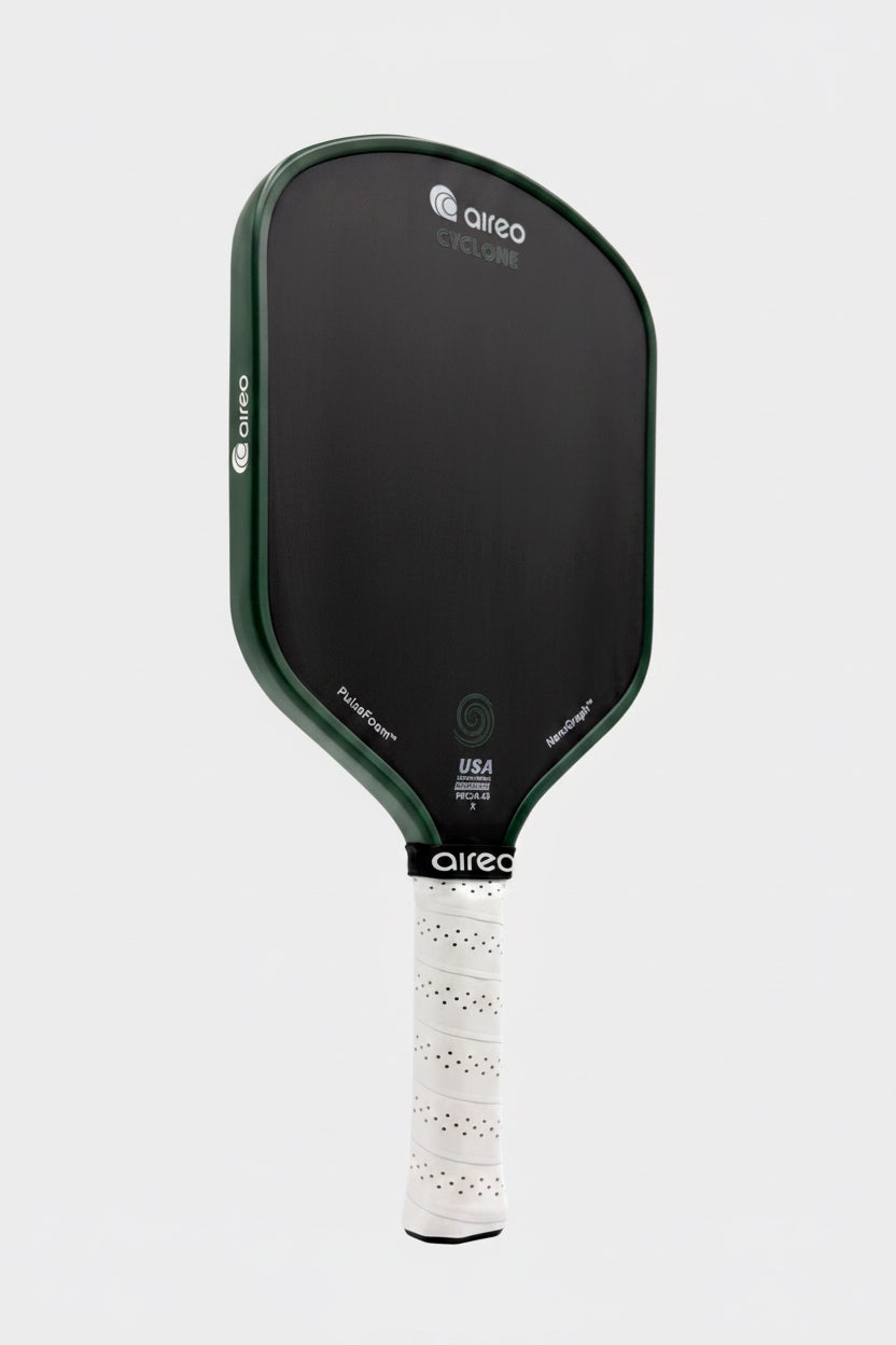 AIREO Cyclone X Hybrid USAP PBCoR .43 Certified 16mm Pickleball Paddle – NanoGraph Grit Surface With PulseFoam™ Power Core For Pro-Level Performance