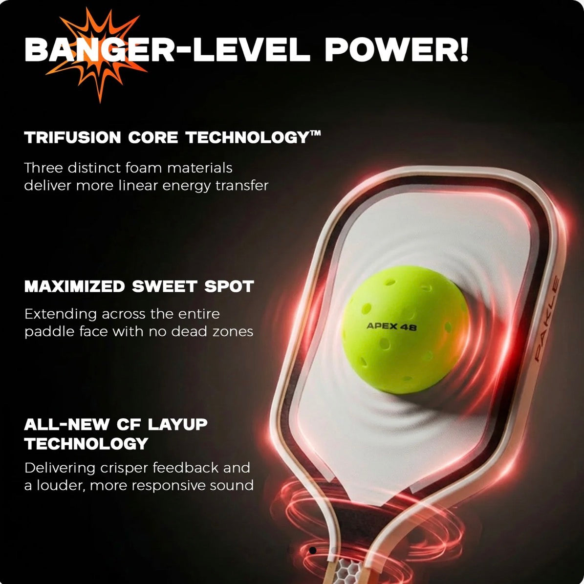 PAKLE FUSE - New Gen4.5 Pickleball Paddle