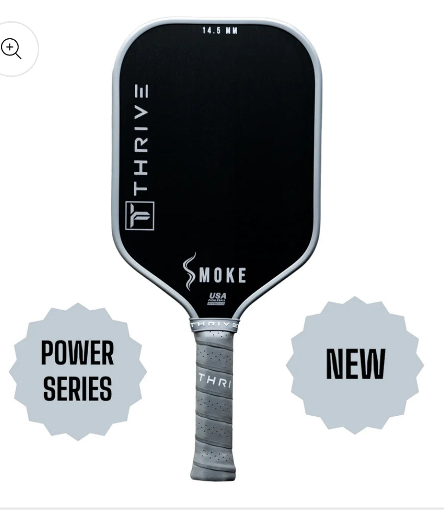 THRIVE PICKLEBALL
SMOKE 14.5 MM (POWER SERIES) RECOMMENDED SWING WEIGHT *120*)