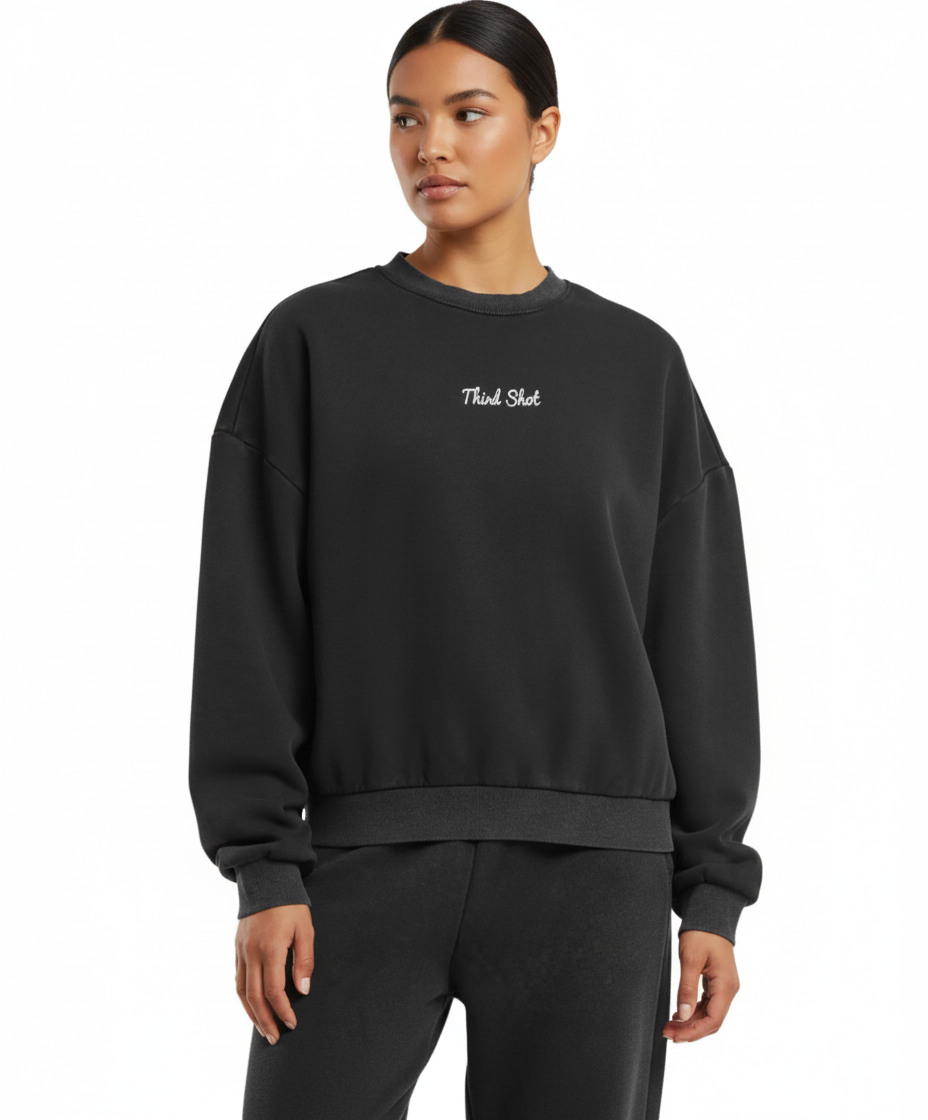 Women’s vintage heavy crew neck